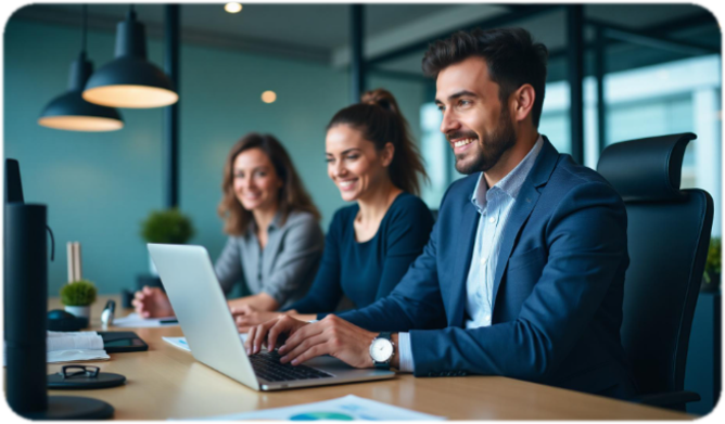 Equipo de profesionales de Kalma trabajando